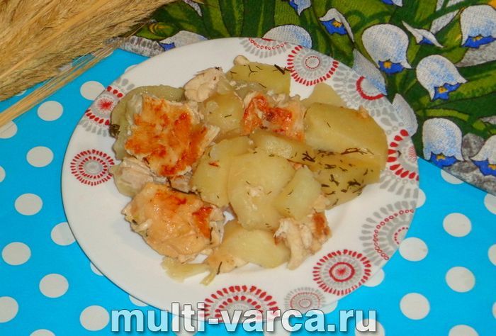 Запечена картопля з куркою