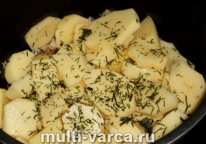 Запечена картопля з куркою