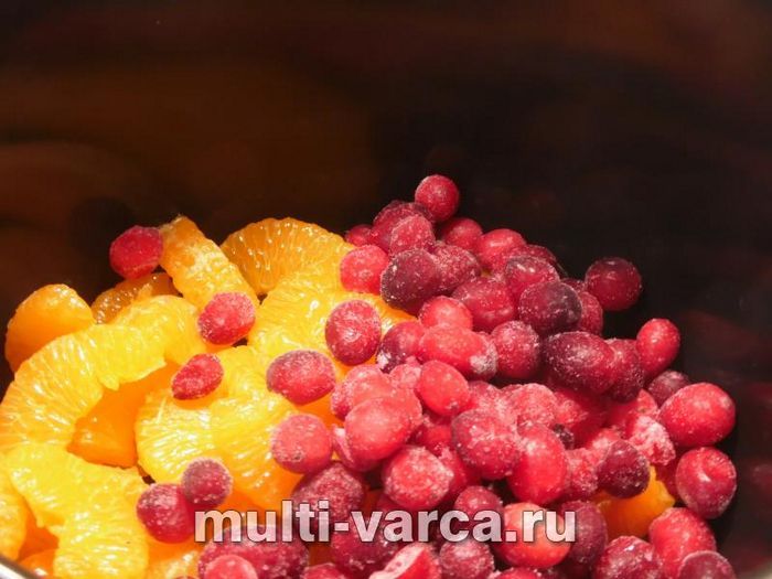 Желе з журавлини та мандаринів