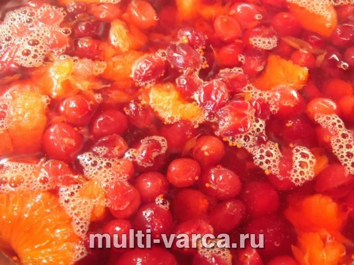 Желе з журавлини та мандаринів